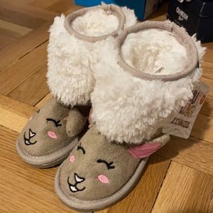 furry llama boots